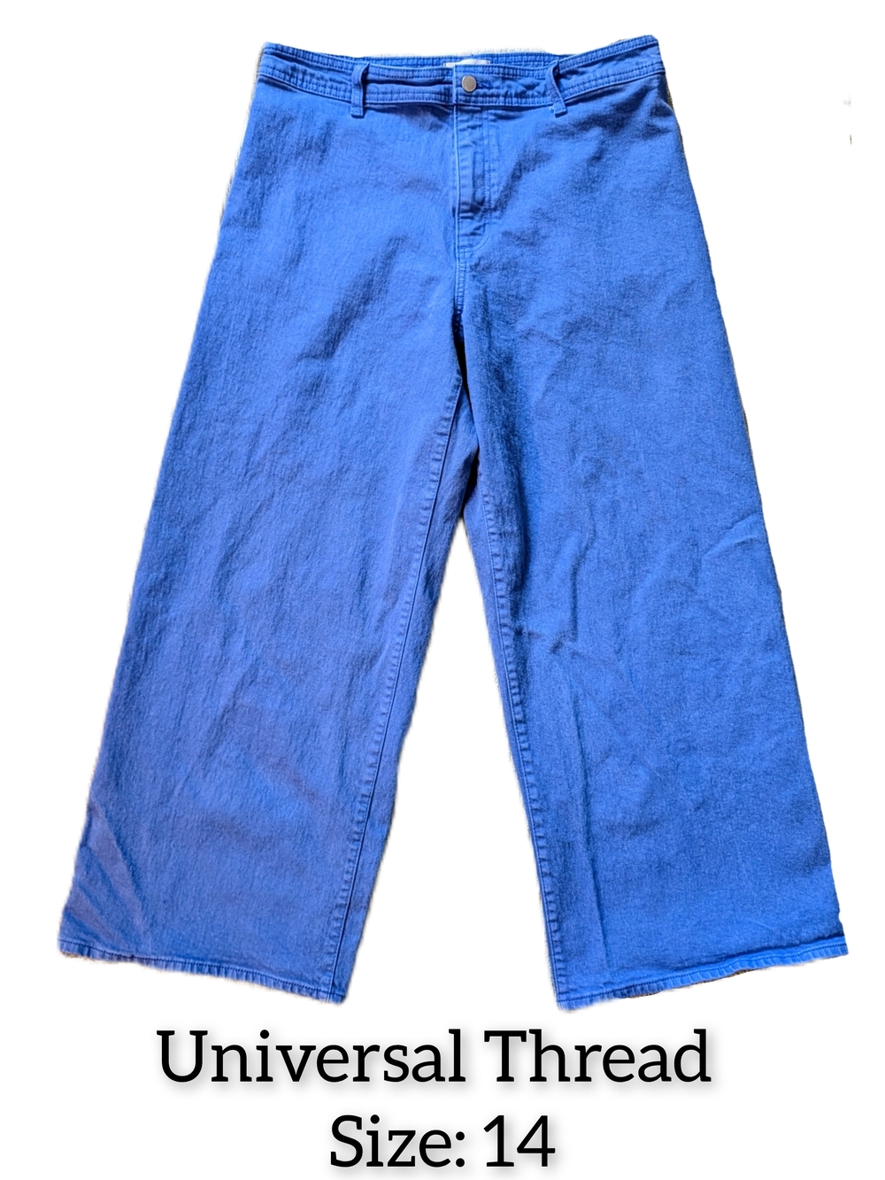 Universal Thread Girls' Wide Leg Jeans - Blue, Size 14